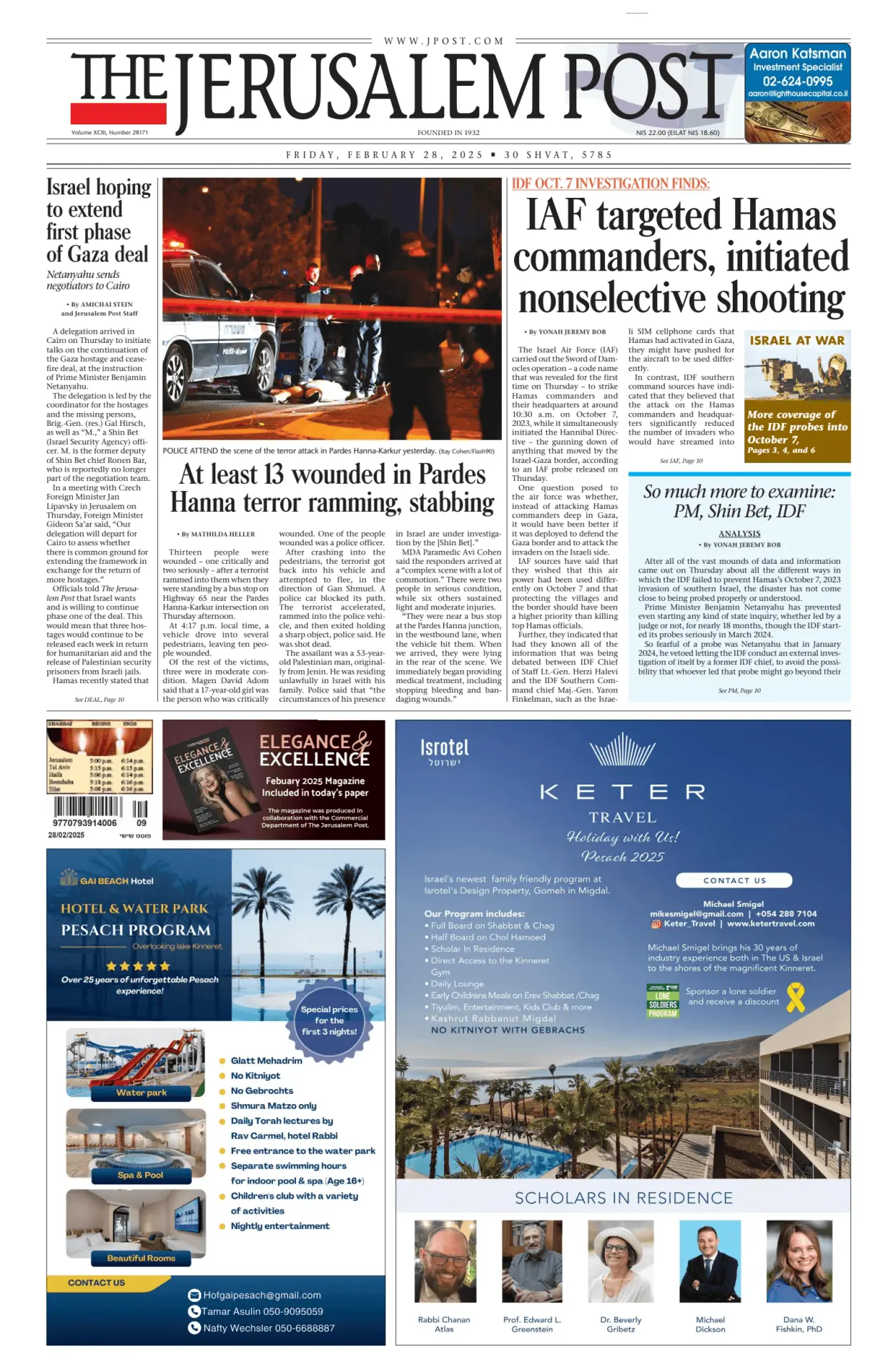 Prima-pagina-the jerusalem post-edizione-di-oggi-28-02-2025